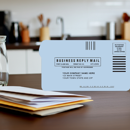 634BR Blue #6 3/4 Business Reply Envelopes 6 1/2 x 3 5/8" QTY 250