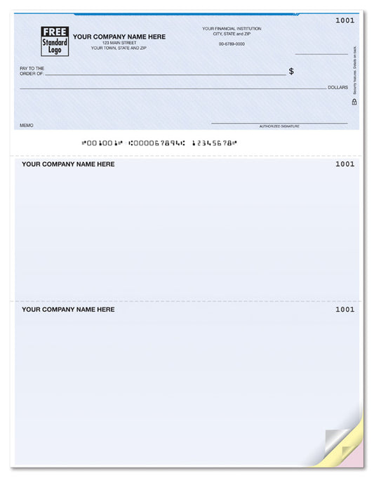 DLT103 Laser Top Checks QuickBooks Compatible Lined 8 1/2 x 11" QTY250