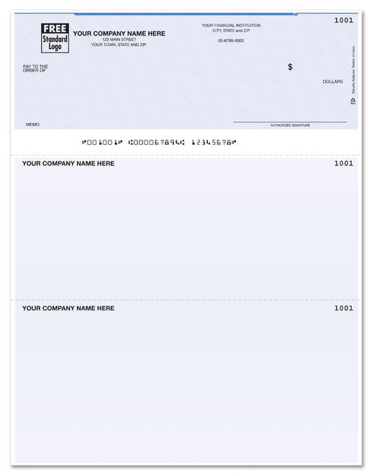 DLT104 Laser Top Checks QuickBooks Compatible Unlined 8 1/2x11" QTY250