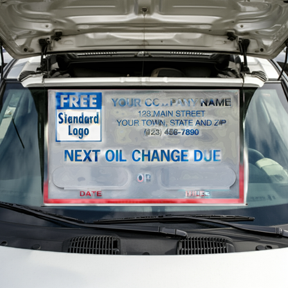 1690C Static Cling Windshield Labels Next Oil Change Due 2 1/2x1 1/2" QTY 250