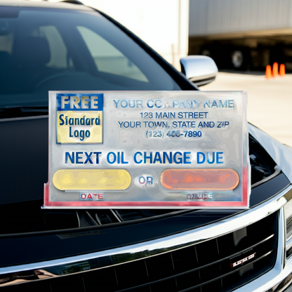 1690C Static Cling Windshield Labels Next Oil Change Due 2 1/2x1 1/2" QTY 250