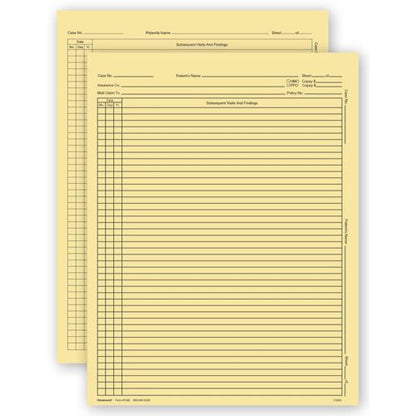 H1592.1 Continuation Exam Records No Account Record 8 1/4 x 10 3/4" QTY 100