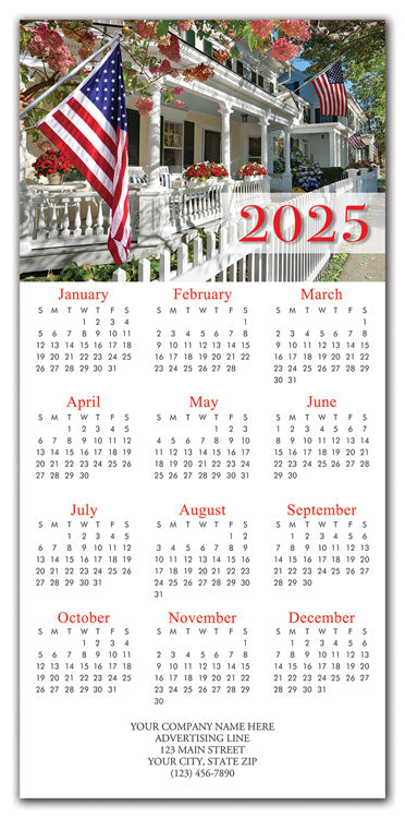 HHZ7407 - N7407 Glory Days Calendar Card 7 7/8 x 16 3/4" Flat QTY 25