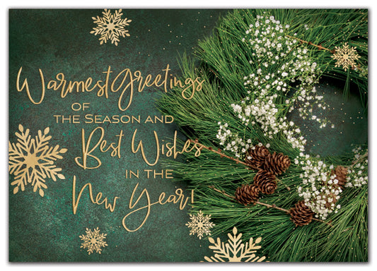 HV02301 Evergreen Greetings Holiday Cards 7 x 5" QTY 25