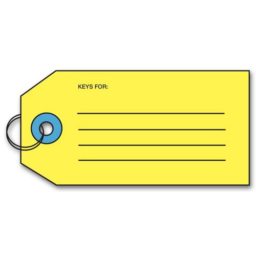 R163.1 Key Tag w/Key Ring 2 3/4 X 1 3/8" QTY 500