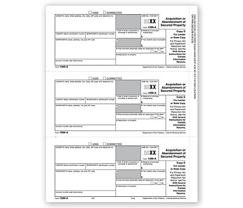 TF5148 Laser 1099-A State Copy C 8 1/2 x 11"  QTY 100