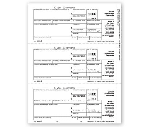 TF5158 Laser 1099-G State Copy C 8 1/2 x 11"  QTY 100