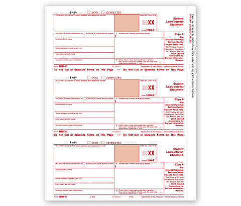 TF5185 Laser 1098-E Federal Copy A 8 1/2 x 11"  QTY 100