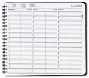 TIME25 TimeScan 2 Column Wirebound Book 15 Minute Interval 7am-6pm With Extra Hour 12 x 11"