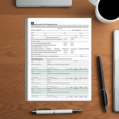 5860 Employee Applications 8 1/2 x 11" QTY 25