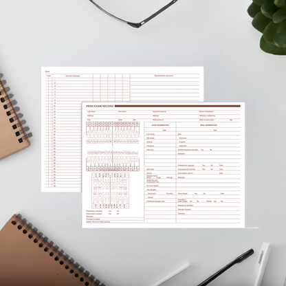 20092 Pediatric Dental Exam Record Two-Sided 11 x 8 1/2" QTY 250