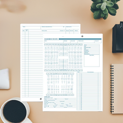 1057V Dental Exam Record Anatomic & Periodontic Diagrams 11 x 8 1/2" QTY 250
