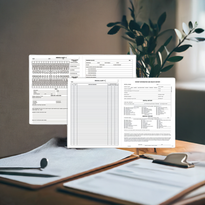 D100 Four-Page Dental Exam Record With Treatment Plan 11 x 17" QTY 100