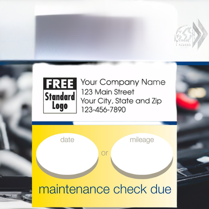 58165 Static Cling Service Label Maintenance Check Due 2 1/2 x 2 1/2"