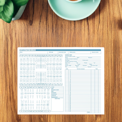 1057 Dental Exam Record Anatomic & Periodontic Diagrams 11 x 8 1/2" QTY 250