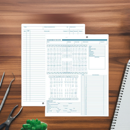 1057V Dental Exam Record Anatomic & Periodontic Diagrams 11 x 8 1/2" QTY 250