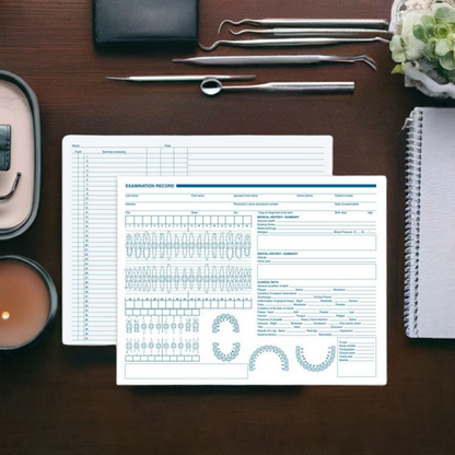 21023 Dental Exam Record Primary Arch & Geometric Diagrams 11 x 8 1/2" QTY 250