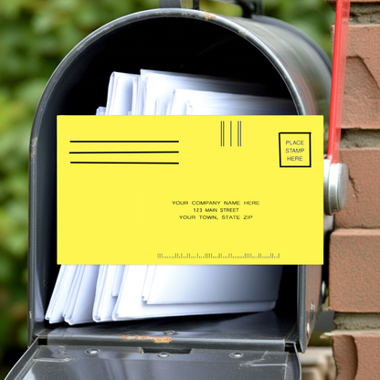 634CR Yellow #6 3/4 Courtesy Reply Envelopes 6 1/2 x 3 5/8" QTY 250