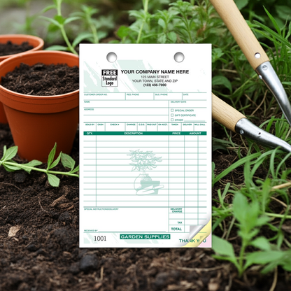2519T Garden Supply Register Forms Large 5 1/2 x 8 1/2" QTY 250 3Parts