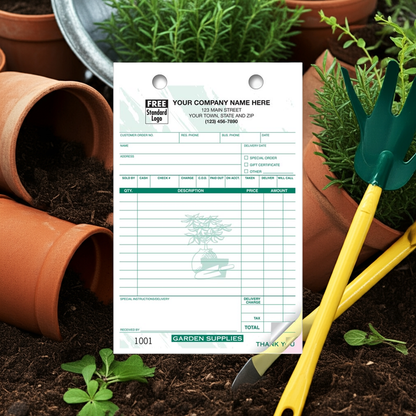 2519T Garden Supply Register Forms Large 5 1/2 x 8 1/2" QTY 250 3Parts