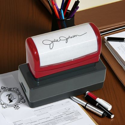 102025 Pre Inked Signature Stamp 2 3/4 x 1/2"