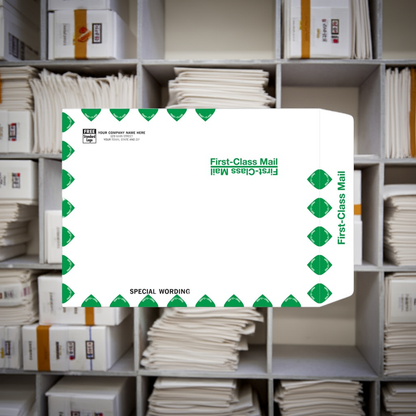 1013FW White First Class Envelope 10 x 13" QTY 100