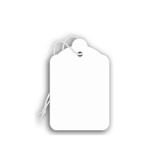 1023 Price Tags Blank White 1 3/8 x 2 1/8" QTY 1,000