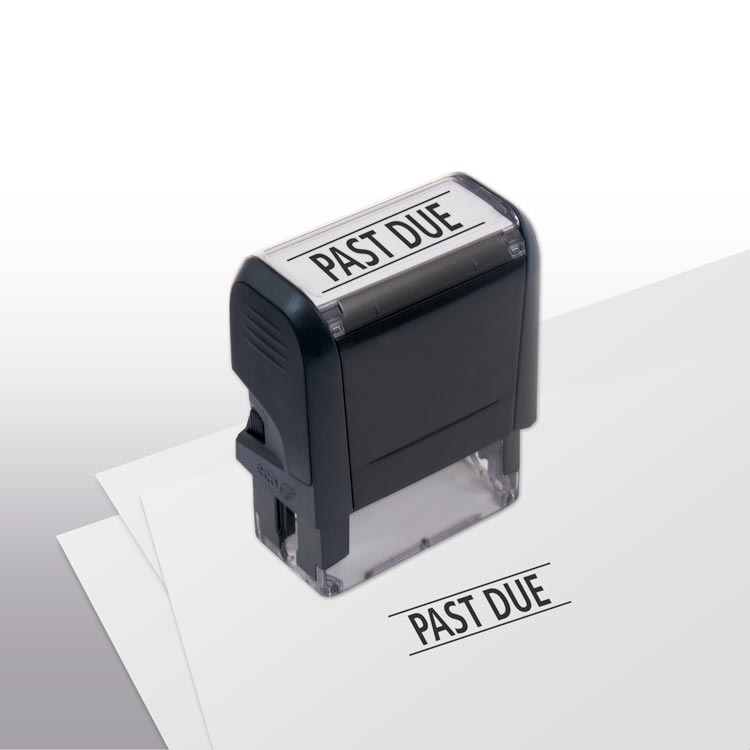103001 Past Due Stamp Self-Inking 1 11/16 x 9/16"
