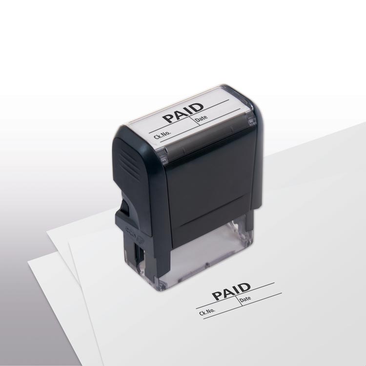 103006 Paid With Boxes Stamp Self-Inking 1 11/16 x 9/16"