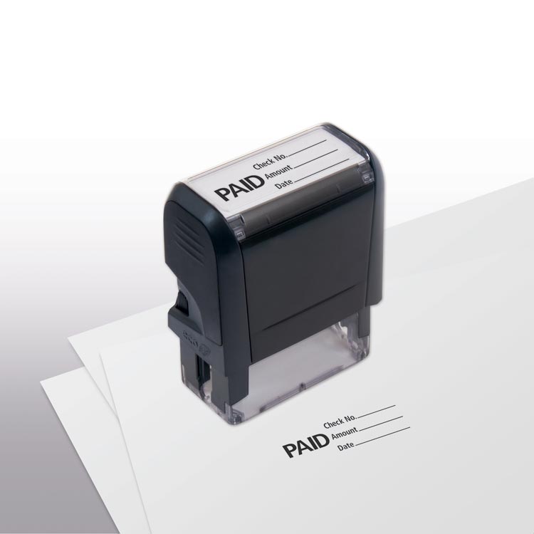 103010 Paid With Lines Stamp Self-Inking 1 11/16 x 9/16"