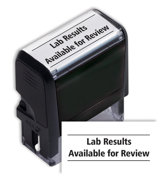 103056 Self-Inking Lab Results Available for Review Stamp 1 11/16 x 9/16"