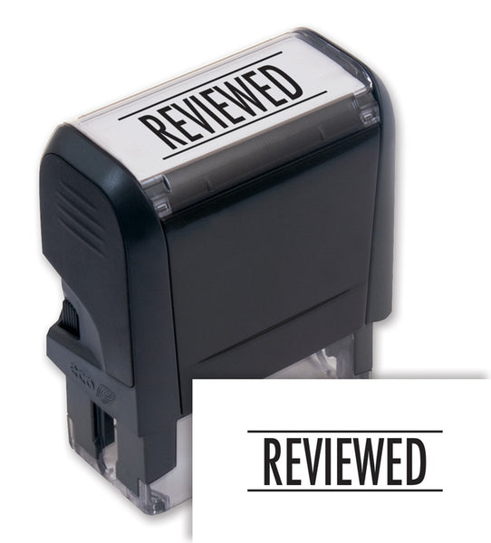 103063 Self-Inking Reviewed Stamp 1 11/16 x 9/16"