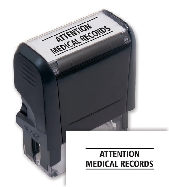 103071 Self-Inking Attention Medical Records Stamp 1 11/16 x 9/16"