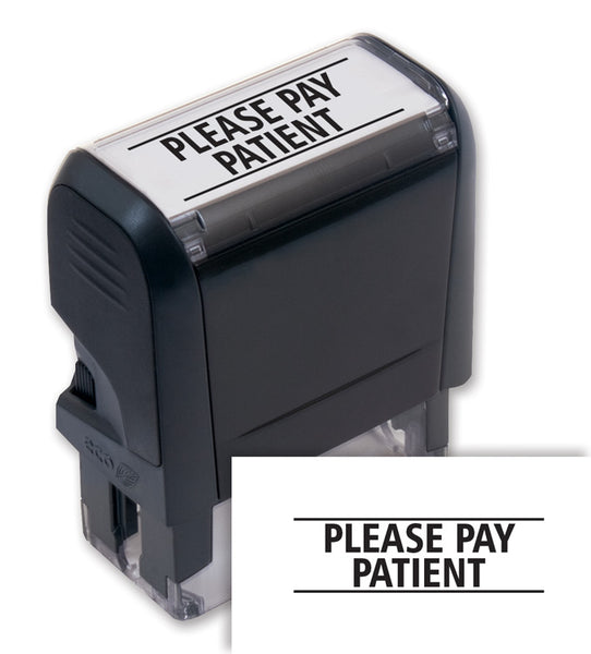 103075 Self-Inking Please Pay Patient Stamp 1 11/16 x 9/16"