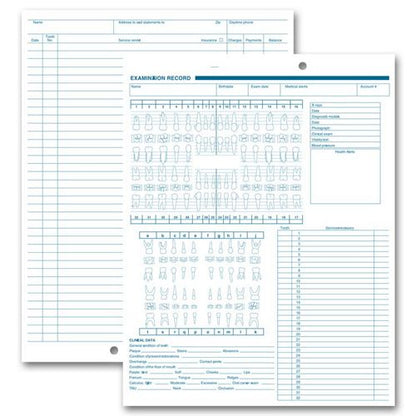 1057V Dental Exam Record Anatomic & Periodontic Diagrams 11 x 8 1/2" QTY 250