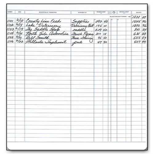 128051N Executive Deskbook Check Register 8 1/2 x 9" QTY 5