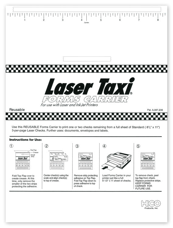 13075 Laser Taxi 8 1/2 x 11" - QTY 10