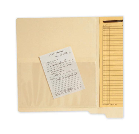 1377 Transparent Top Load File Pockets 9 1/4 x 6" QTY 250