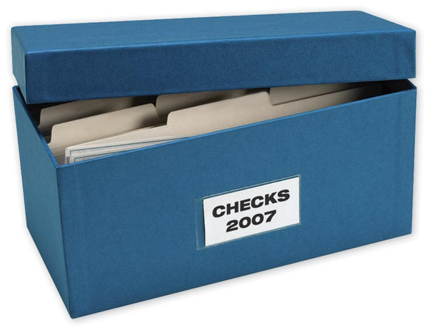143045 Set of 2 Cancelled Check Storage Boxes 5 x 9 3/4 x 4 3/8" QTY 2