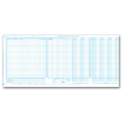 150NJ Payroll Cash Disbursement Journal 24 1/2 x 11"  - QTY 25