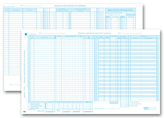 151NJ Combination Payroll And Disbursement Computer Input Journal 17 1/2 x 11" QTY 12