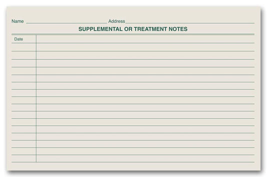 20621 Green Ledger Treatment Notes 7 3/4 x 5" QTY 250