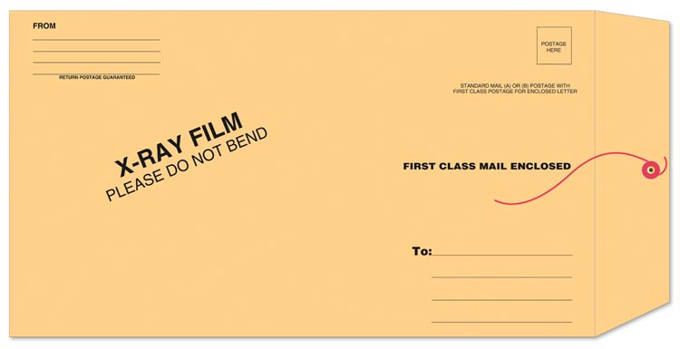 2673 X-Ray Mailing Envelopes 7 x 12 1/2" - 100 Envelopes