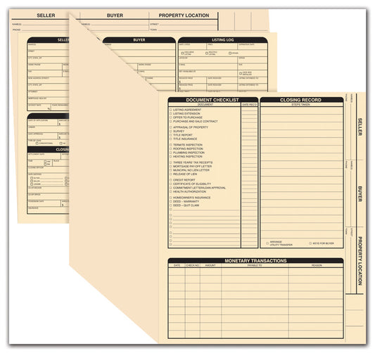 275M Real Estate Folder Right Panel List Letter Size Manila 11 3/4 x 9 5/8" QTY 50 Folders