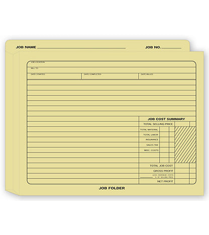 277 Expandable Job Folder 12 x 10" QTY 50 FOLDERS