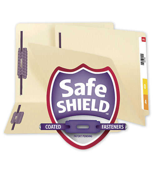 34117 Smead End Tab File Folder with SafeSHIELD Fasteners 11 PT 9 1/2 x 12 1/4" - QTY 50