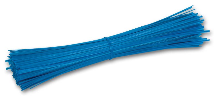 35 9" Plastic Coated Blue Wire Ties QTY 500