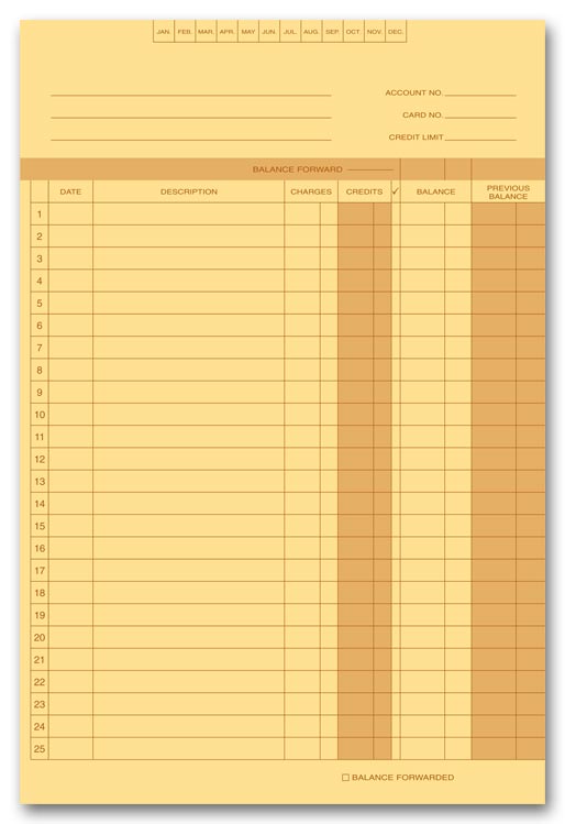 461 Accounts Receivable Ledgers 7 3/8 x 11" QTY 100