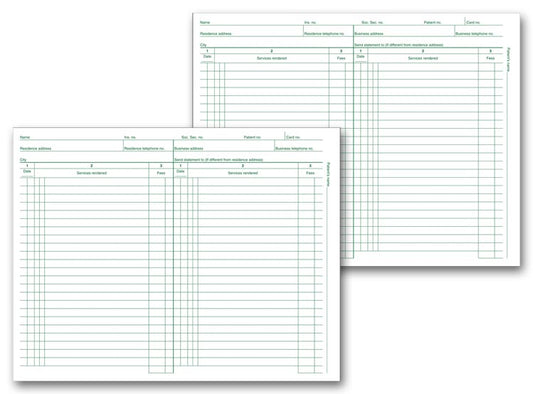 594 Patient Service Records 10 x 7 3/4" QTY 250