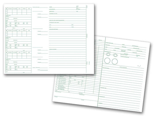 602 Optometry Vision Analysis Record 10 x 7 3/4" QTY 250